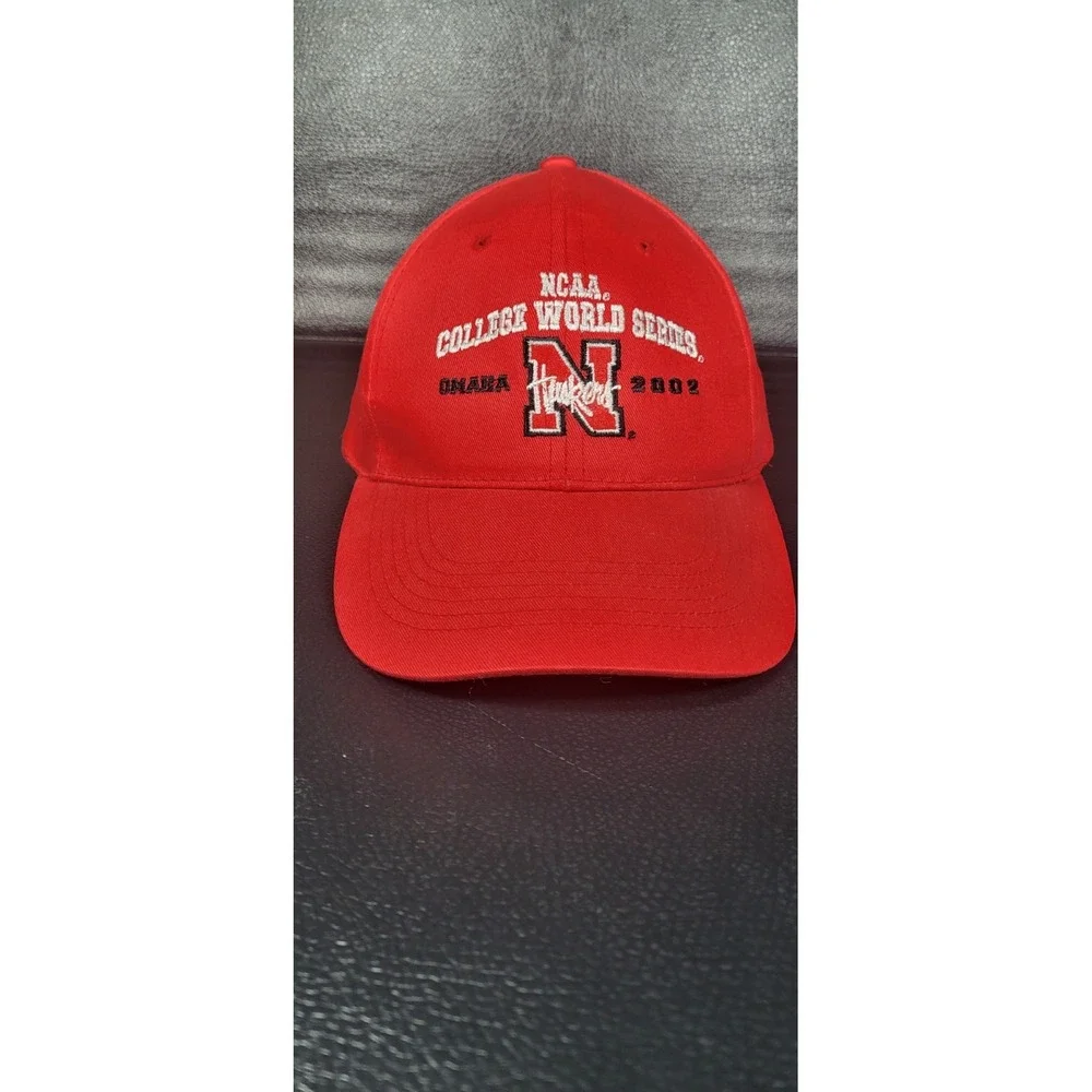 Vintage Nebraska Huskers National Champions 2002 Football Strap back Hat‎ Red